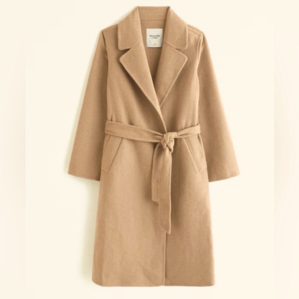 Abercrombie Camel Blanket Coat Medium